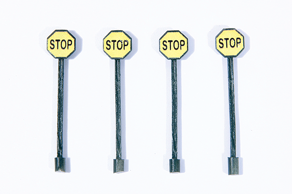 JL Innovative MODEL TRAINS JL Innovative Design HO Pre 1958 Custom Stop Sign Yellow (4)