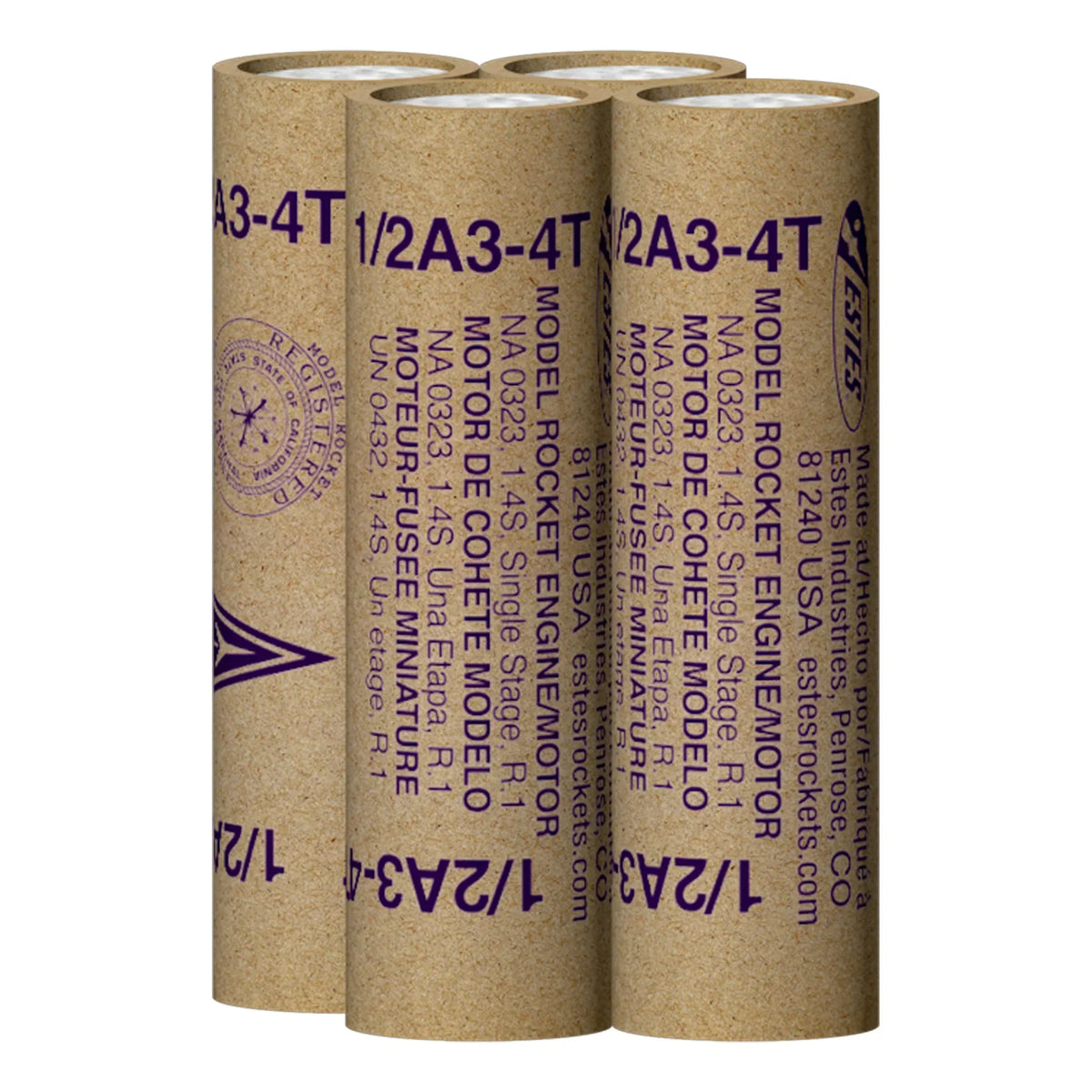 Estes Rocket 1/2A3-4T Engines 10035