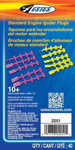 Estes Rockets Plugs for Standard Engines - (20 Pack) 002251