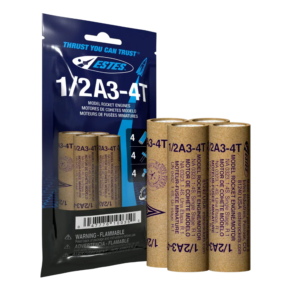 Estes Rocket 1/2A3-4T Engines 10035