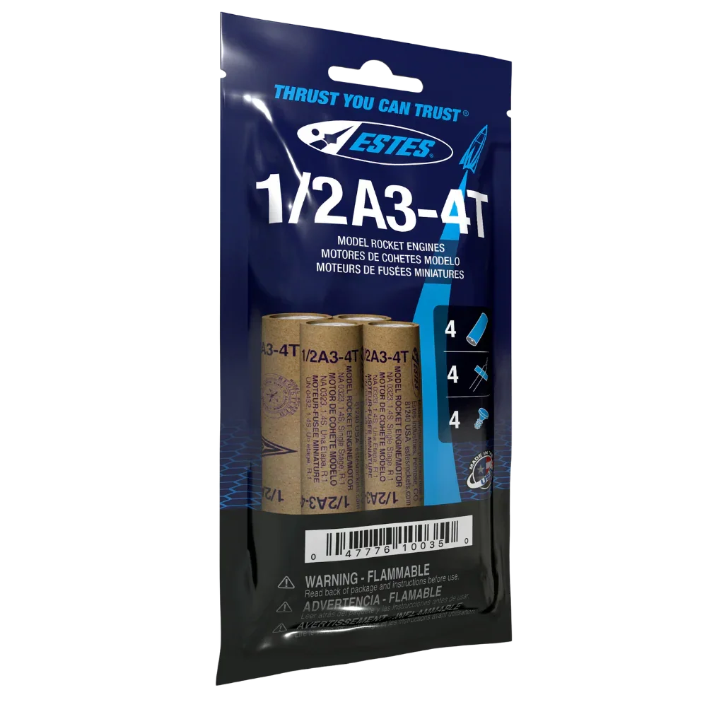 Estes Rocket 1/2A3-4T Engines 10035