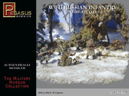 Pegasus MILITARY MODEL Pegasus Military 1/72 Russian Infantry Greatcoats WWII (40)