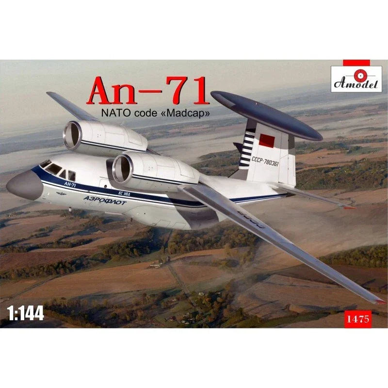 A Model From Russia MODEL AIRPLANES A Model From Russia 1/144 An71 NATO Code Madcap Soviet AWACS Aircraft Kit