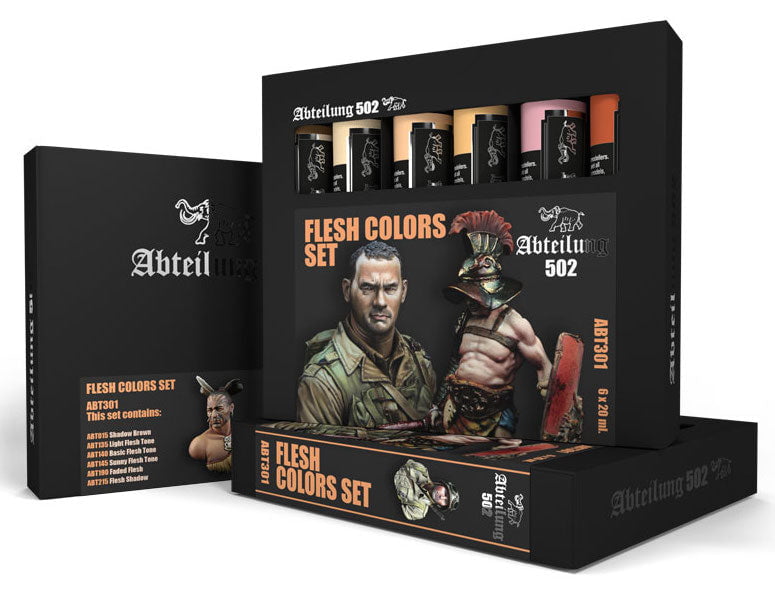 Abteilung 502 Paint - Oil Abteilung 502 301 Flesh Weathering Oil Paint Set (6 Colors) 20ml Tubes