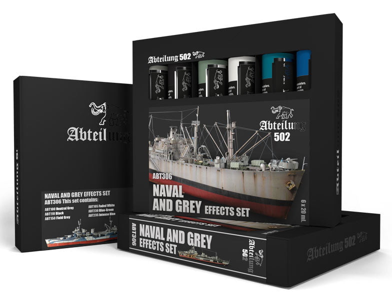 Abteilung 502 Paint - Oil Abteilung 502 306 Naval & Grey Effects Weathering Oil Paint Set (6 Colors) 20ml Tubes