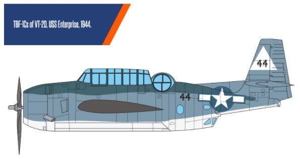 Academy MODEL AIRCRAFT Academy 1/48 TBF1C USN Torpedo Bomber Battle of Leyte Gulf Kit