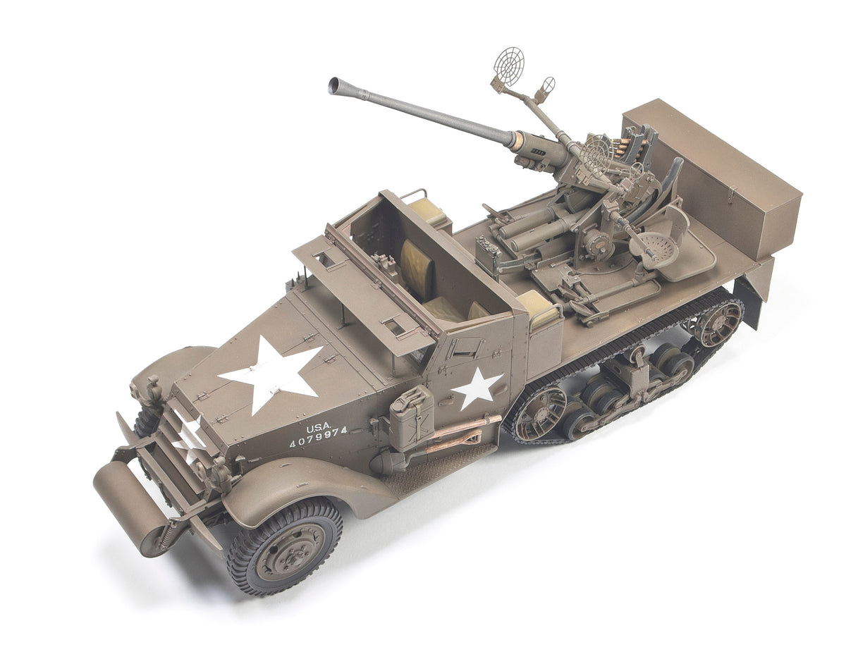 AFV Club MILITARY MODEL AFV Club 1/35 US Army M34 40mm Self-Propelled Anti-Aircraft Gun Motor Carriage Halftrack Korean War Kit