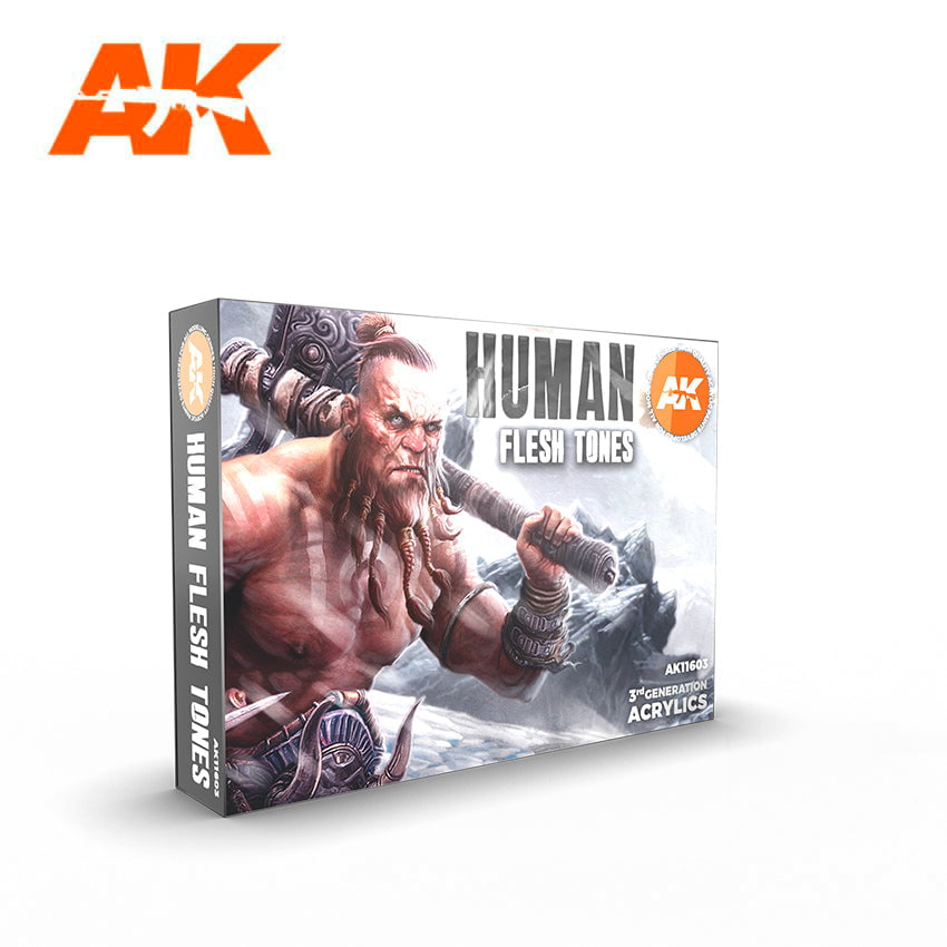 AK Interactive HOBBY PAINT AK Interactive 3G Human Flesh Tones Set
