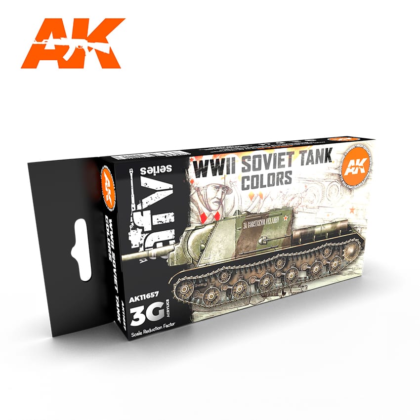 AK Interactive HOBBY PAINT AK Interactive AFV Series: WWII Soviet Camouflage Acrylic Paint Set (6 Colors) 17ml Bottles