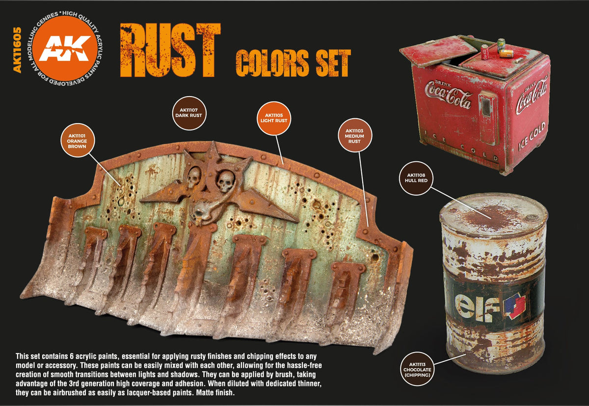 AK Interactive HOBBY PAINTS AK Interactive 3G Rust an Abandoned Paint Set