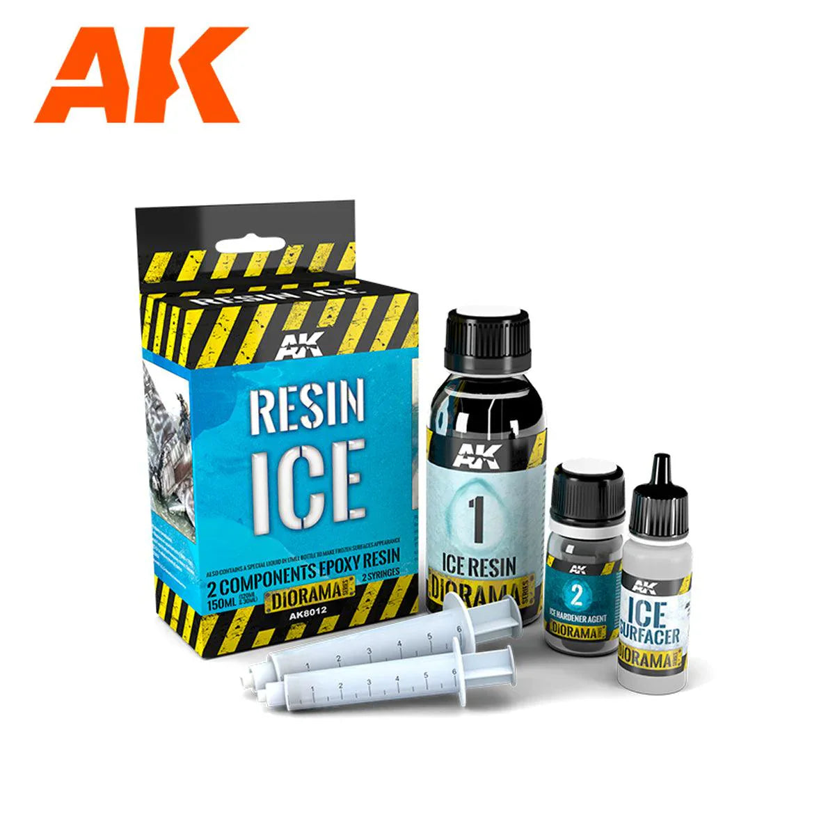 AK Interactive HOBBY PAINTS AK Interactive Diorama Series: Resin Ice Effect 2-Components Epoxy 180ml