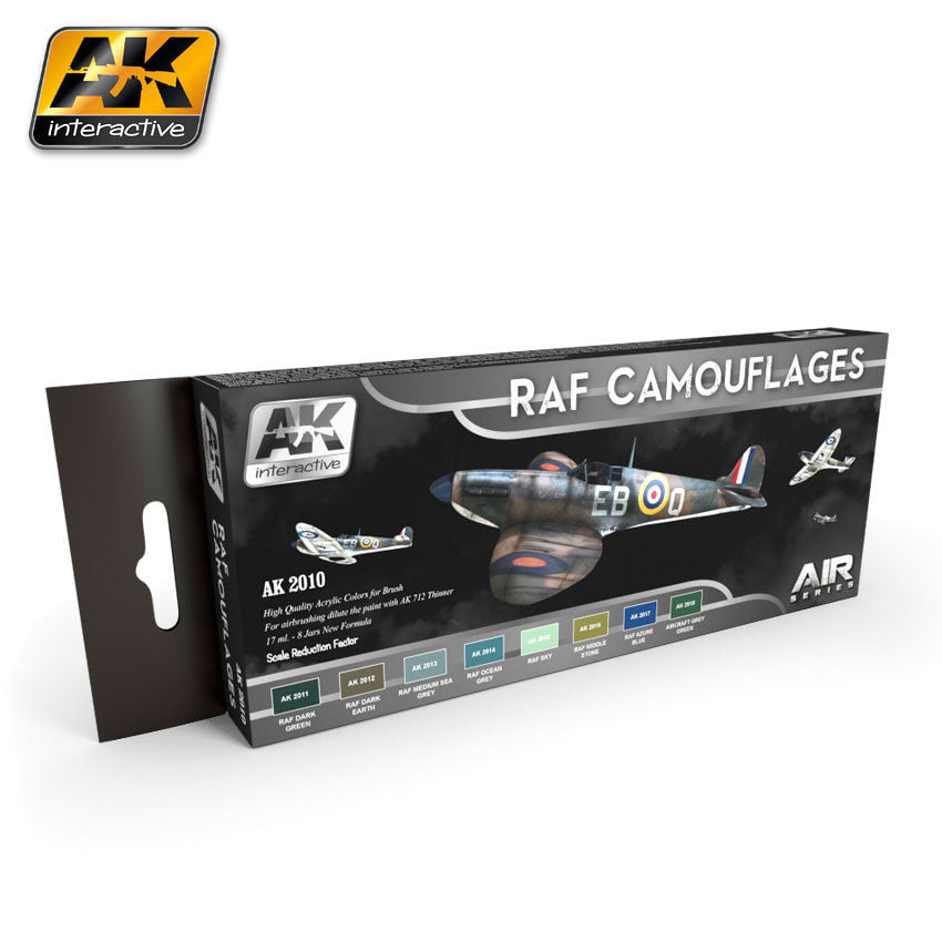 AK Interactive MODEL PAINTS AK Interactive Air Series: RAF Camouflages Acrylic Paint Set (8 Colors) 17ml Bottles