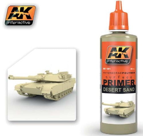 AK Interactive MODEL PAINTS AK Interactive Desert Sand Acrylic Primer 60ml Bottle
