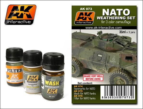 AK Interactive MODEL PAINTS AK Interactive NATO Camouflage Enamel Paint Set (74, 75, 76)