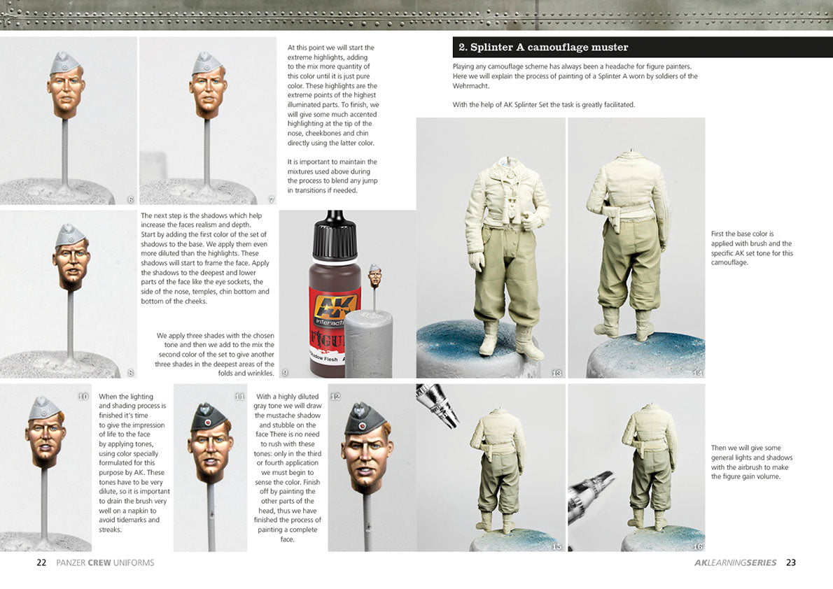 AK Interactive MODEL PAINTS AK Interactive Panzer Crew Uniforms Painting Guide Book