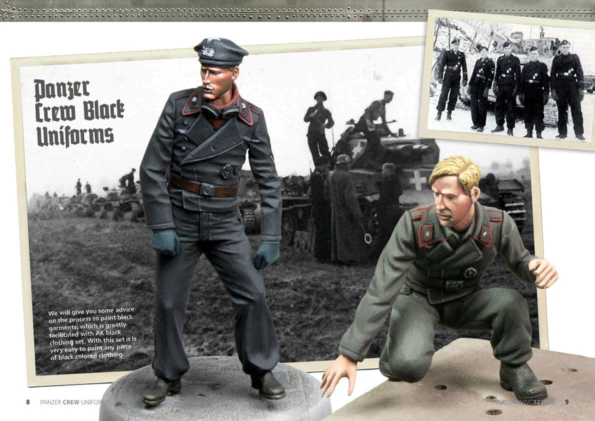 AK Interactive MODEL PAINTS AK Interactive Panzer Crew Uniforms Painting Guide Book