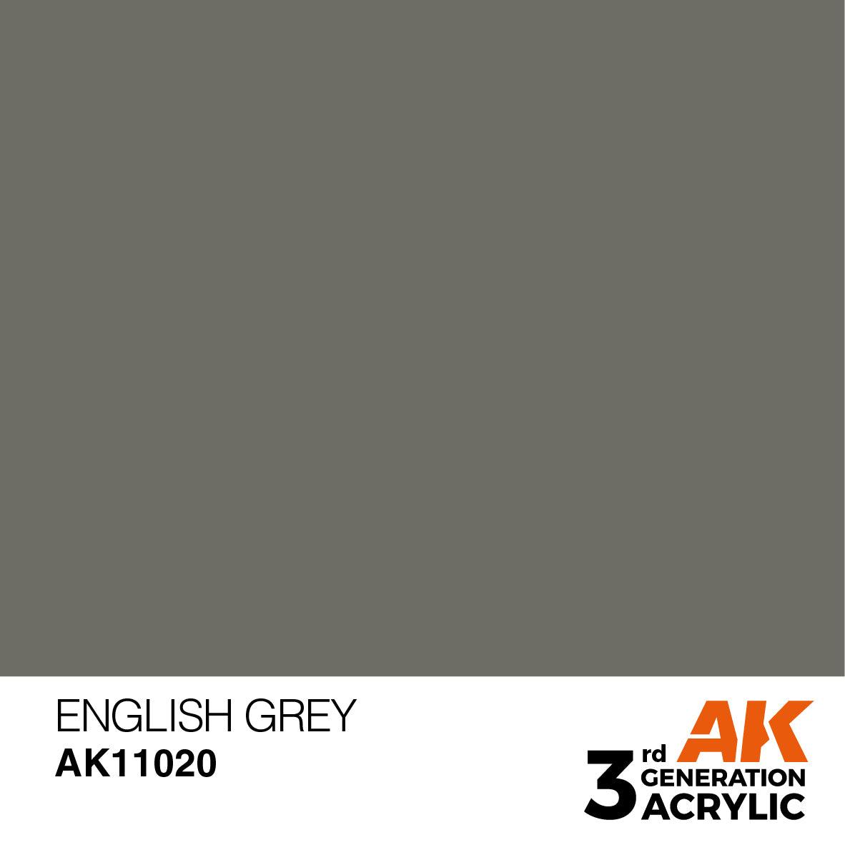 AK Interactive Paint AK Interactive AK11020 3G English Gray Acrylic Paint 17ml