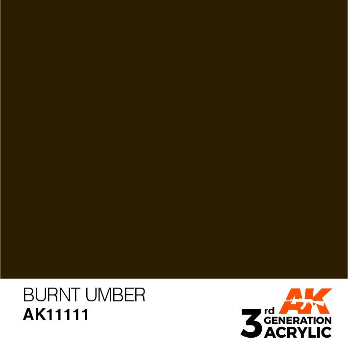 AK Interactive Paint AK Interactive AK11111 3G Burnt Umber Acrylic Paint 17ml
