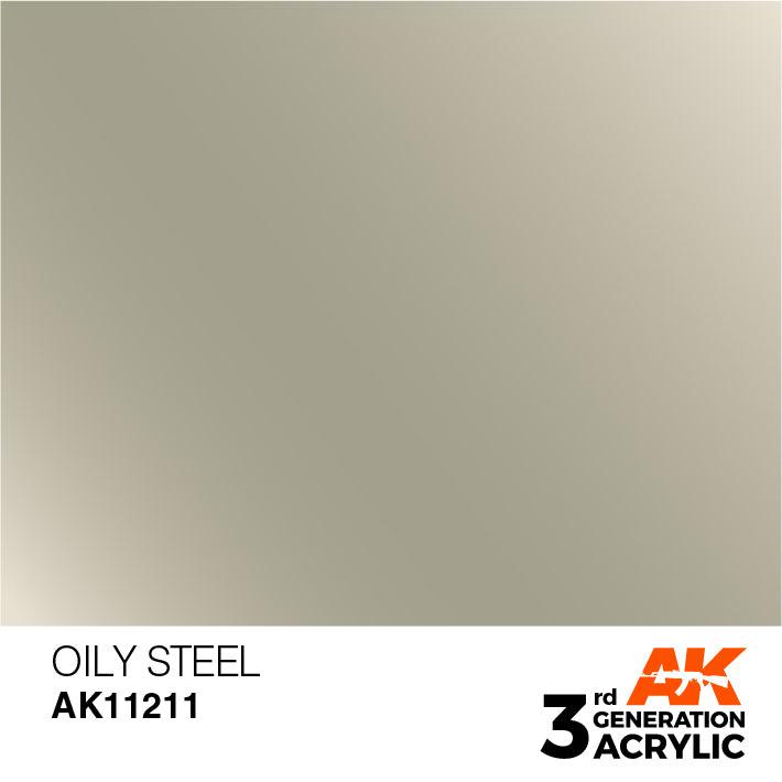 AK Interactive Paint AK Interactive AK11211 3G Oily Steel Acrylic Paint 17ml