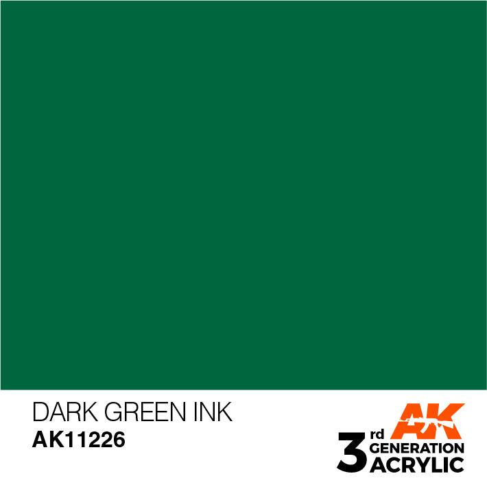 AK Interactive Paint AK Interactive AK11226 3G Dark Green Ink Acrylic Paint 17ml