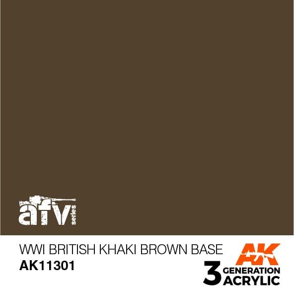 AK Interactive Paint AK Interactive AK11301 3G AFV WWI British Khaki Brown Base Paint 17ml