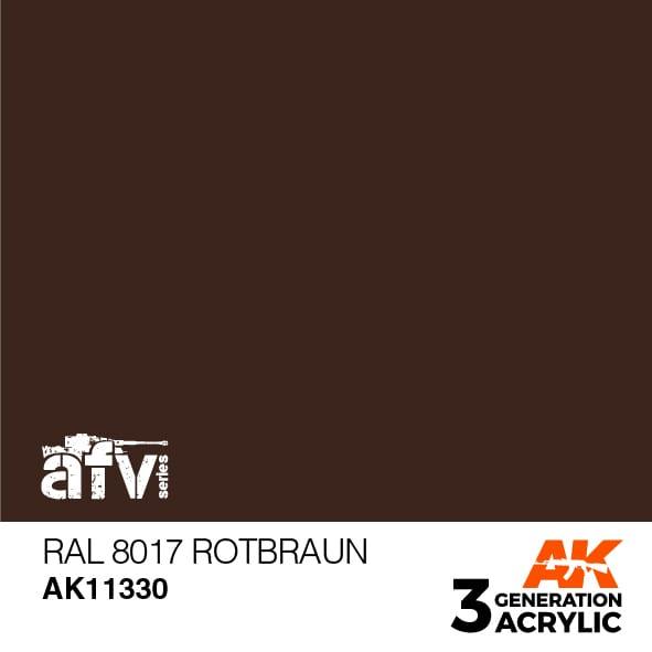 AK Interactive Paint AK Interactive AK11330 3G AFV RAL 8017 Rotbraun Paint 17ml