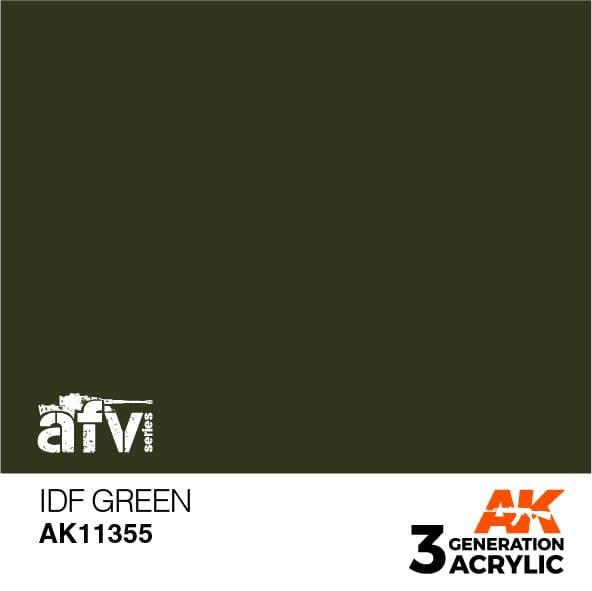 AK Interactive Paint AK Interactive AK11355 3G AFV IDF Green Paint 17ml