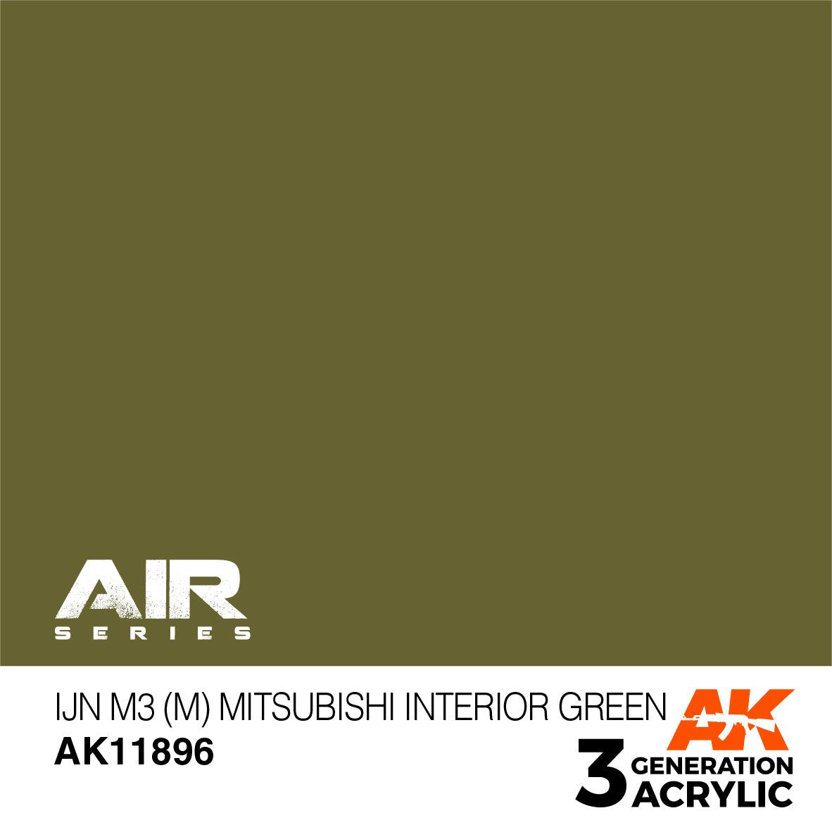 AK Interactive Paint AK Interactive AK11896 3G Air IJN M3 (M) Mitsubishi Interior Green Paint 17ml