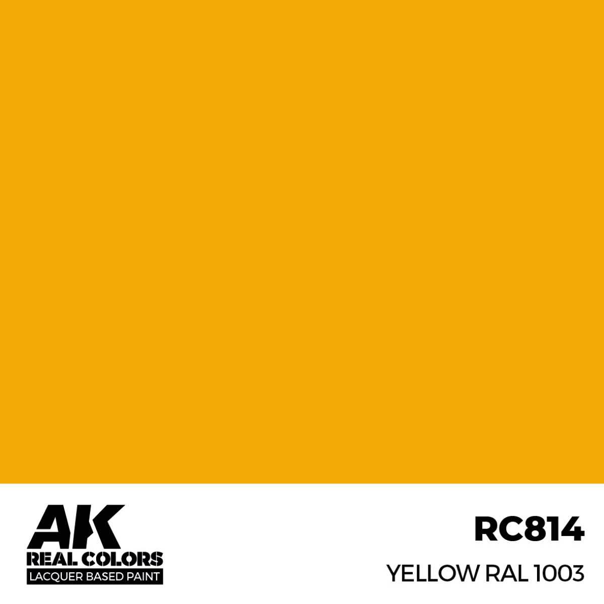 AK Interactive Paint AK Interactive RC814 Real Colors Yellow RAL 1003 Paint 17ml