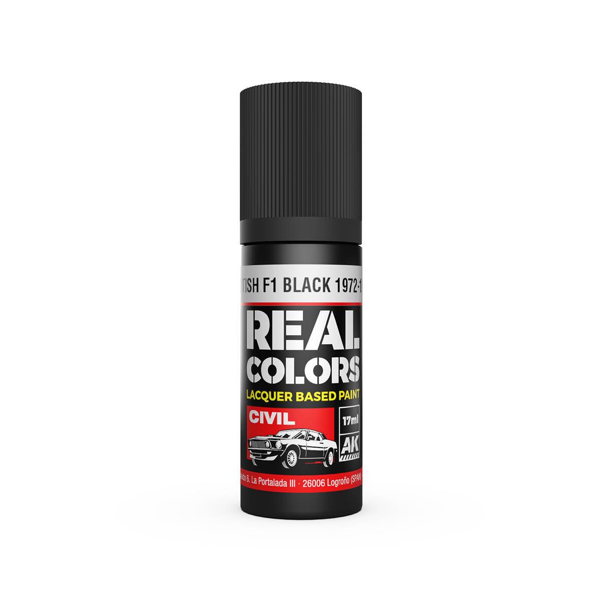 AK Interactive Paint AK Interactive RC828 Real Colors British F1 Black 1972-1986 Paint 17ml