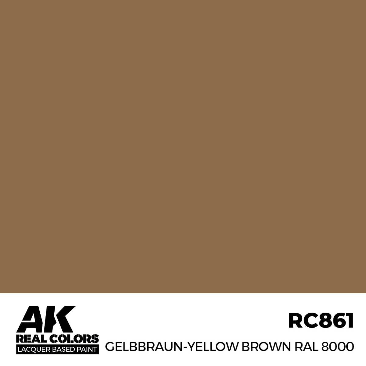 AK Interactive Paint AK Interactive RC861 Real Colors Gelbbraun-Yellow Brown RAL 8000 Paint 17ml