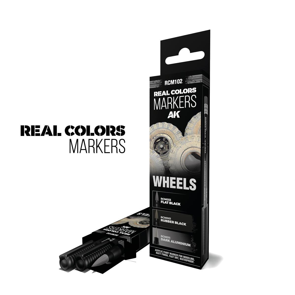 AK Interactive Paint AK Interactive RCM102 RC Markers Set - Wheels (3pcs)