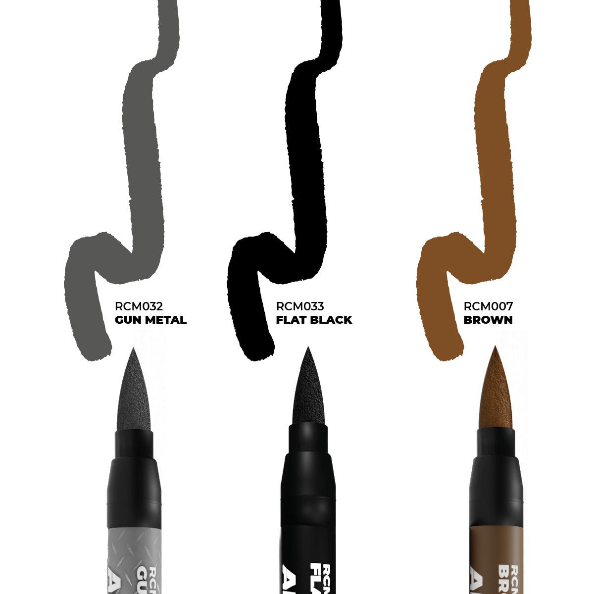 AK Interactive Paint AK Interactive RCM103 RC Markers Set - Weapons (3pcs)
