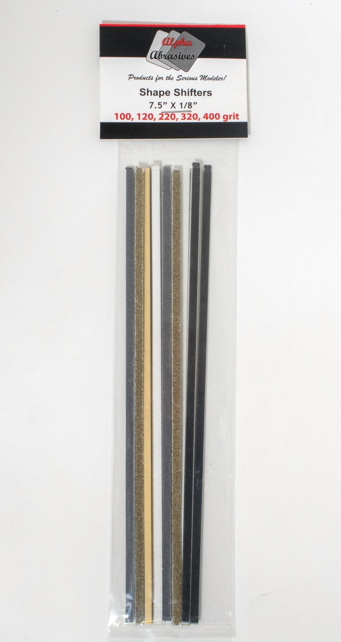 Alpha Abrasives Hobby Building Accessories Alpha Abrasives 7.5" x 1/8" Shape Shifters 10/pack - #0908