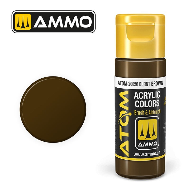 AMMO by MIG Jimenez Airbrush Paint AMMO by MIG ATOM Acrylic Colors: Burnt Brown