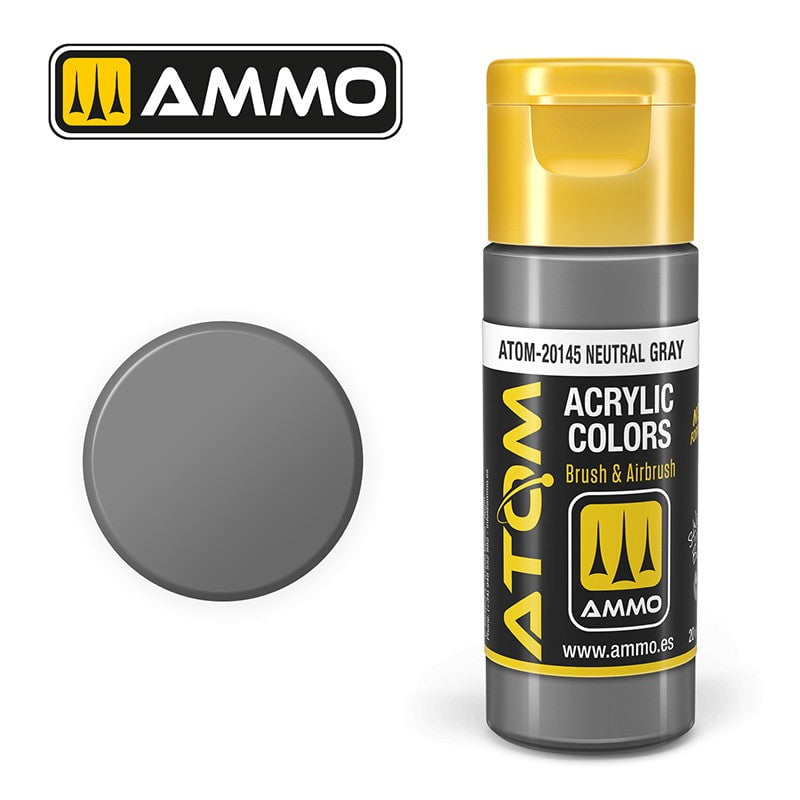 AMMO by MIG Jimenez Airbrush Paint AMMO by MIG ATOM Acrylic Colors: Neutral Gray