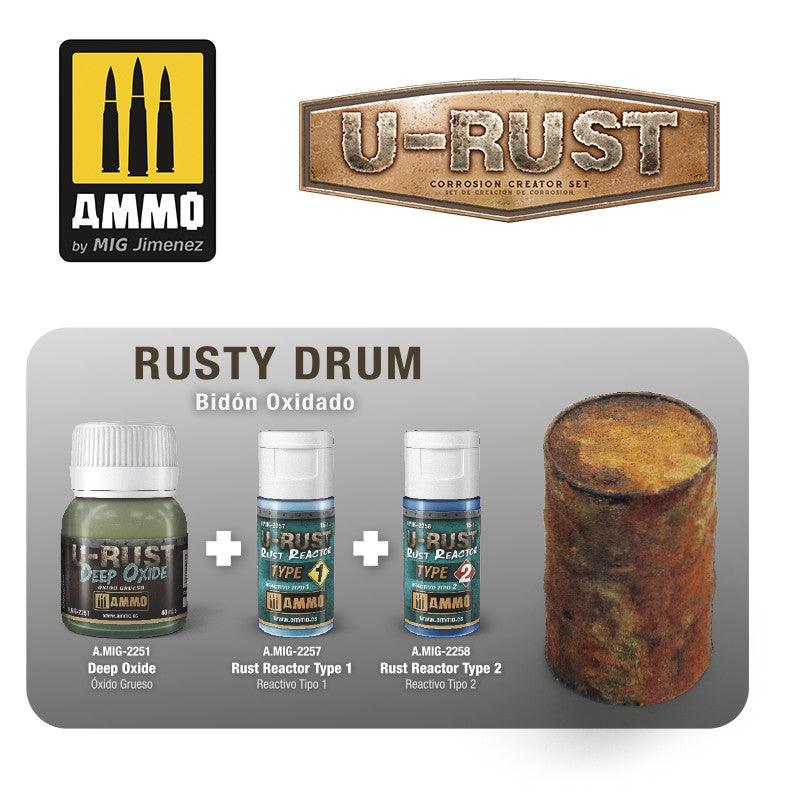 AMMO by MIG Jimenez Model Making AMMO by Mig 7460 U-Rust: Corrosion Creator Set (9 Bottles & Booklet)