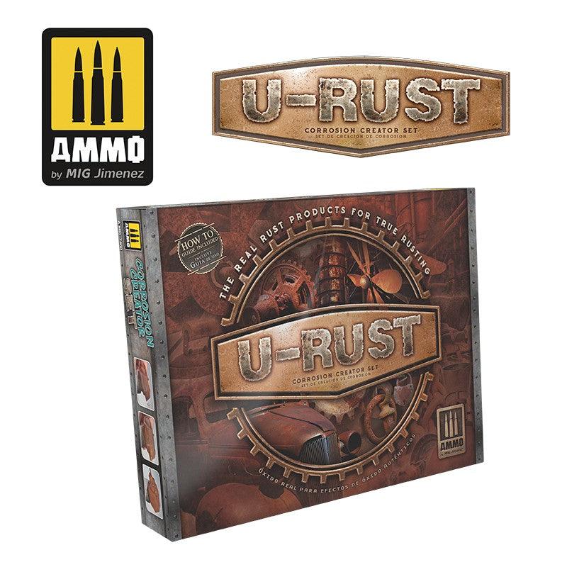 AMMO by MIG Jimenez Model Making AMMO by Mig 7460 U-Rust: Corrosion Creator Set (9 Bottles & Booklet)