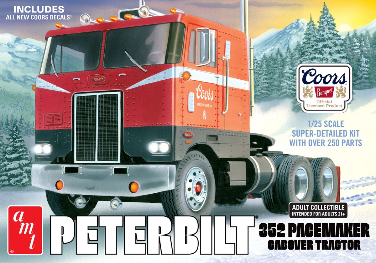 AMT Model Kits Other Models & More AMT Peterbilt 352 Pacemaker COE Coors Beer Skill 2