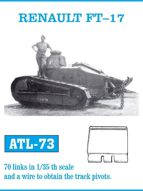 Friulmodel MILITARY MODEL Friulmodel Military 1/35 Renault FT17 Track Set (70 Links)