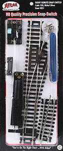 Atlas Code 100 - Switch Atlas 851 HO Scale Code 100 Track Remote Right-Hand Switch