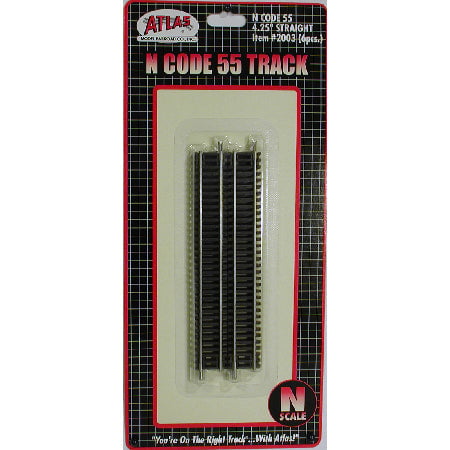 Atlas Code 55 - Straight Atlas 2003 N Scale Code 55 4.25" Straight Track 6 Pack