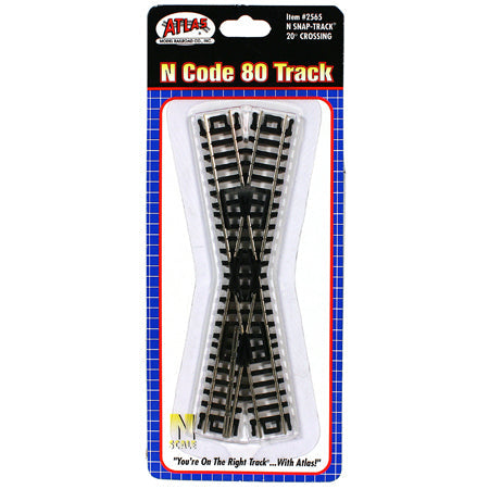 Atlas Code 80 - Crossing Atlas 2565 N Scale Code 80 20 Degree Crossing