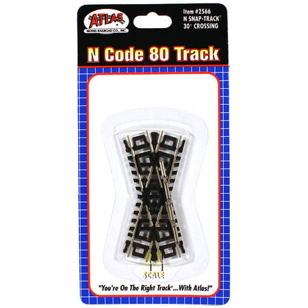 Atlas Code 80 - Crossing Atlas 2566 N Scale Code 80 30 Degree Crossing