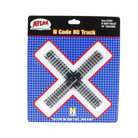 Atlas Code 80 - Crossing Atlas 2569 N Scale Code 80 90 Degree Crossing