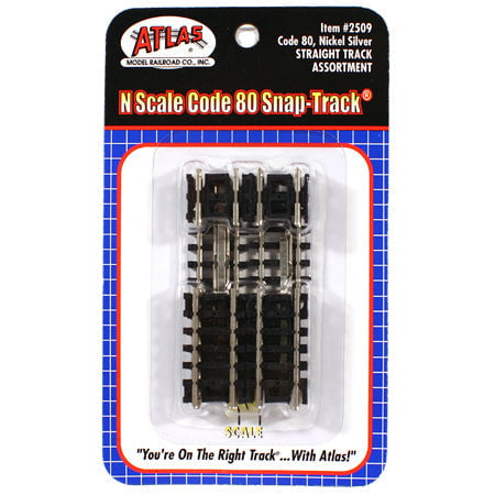Atlas Code 80 - Straight Atlas 2509 N Scale Code 80 Straight Track Assortment