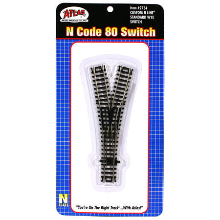 Atlas Code 80 - Switch Atlas 2754 N Scale Code 80 Custom Line Wye Turnout