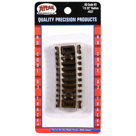 Atlas Code 83 - Curve Atlas 537 HO Scale Code 83 22" Radius 1/3 Curve Track (4-Pack)