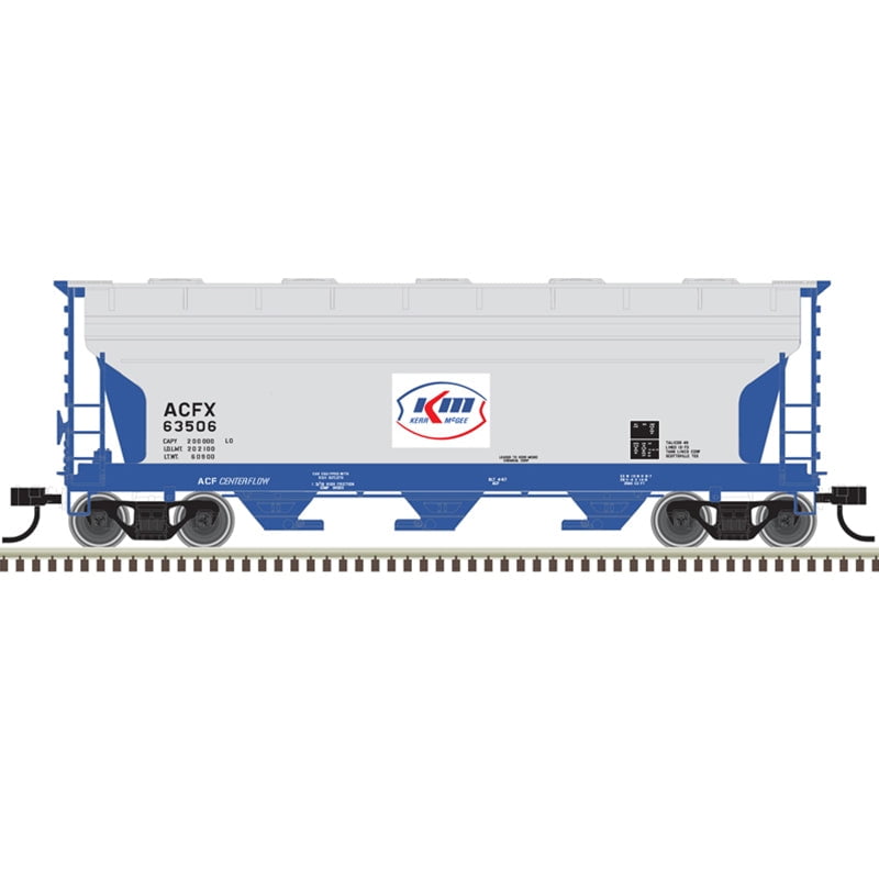Atlas Trainman Covered Hopper Atlas Trainman 20006510 HO Scale ACF 3560 Covered Hopper Kerr-McGee ACFX 63506