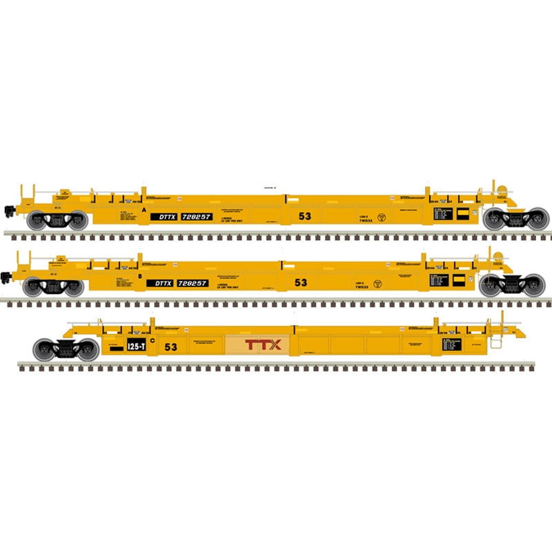 Atlas Well Car Atlas 20006630 HO Scale Thrall 53' 3-Unit Articulated Well Car "Red Logo" DTTX 728576
